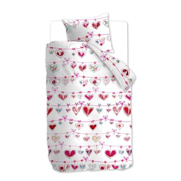 Beddinghouse X Hanneke de Jager Dekbedovertrek Roze Garland Katoen