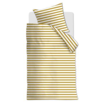 Ambiante Dekbedovertrek Geel Banen dessin Katoen