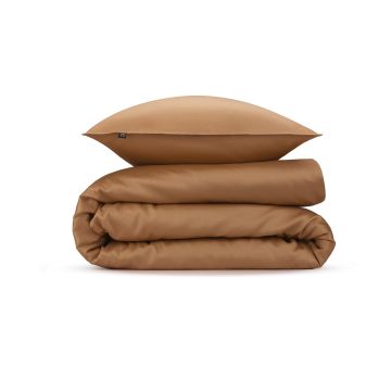 ZoHome Cognac-Brown Dekbedovertrek Satinado 100% Katoen-Satijn