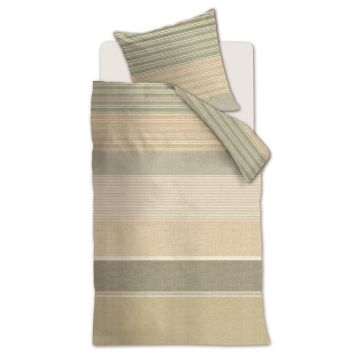 Beddinghouse Dekbedovertrek Banenstrepen Groen Katoen