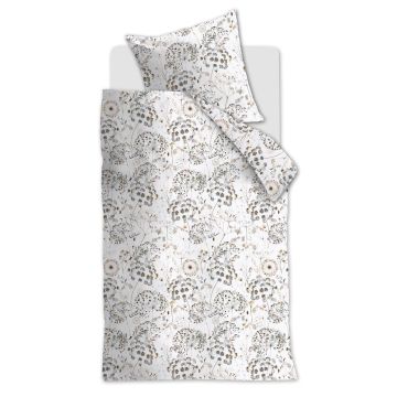 Beddinghouse Dekbedovertrek Ecru Bloemen Katoen