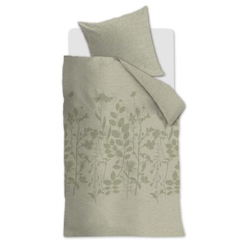 Beddinghouse Dekbedovertrek Lichtgroen Bloemen Katoen