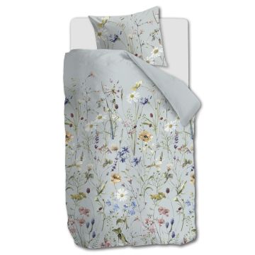 Ariadne At Home Dekbedovertrek Bloom Blauw 1-persoons 140 x 200/220 cm Ariadne At Home Dekbedovertrek Bloom Blauw 1-persoons 140 x 200/220 cm