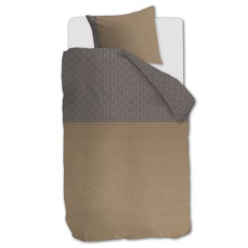 Beddinghouse Dekbedovertrek Anani Taupe 1-persoons 140 x 200/220 cm Beddinghouse Dekbedovertrek Anani Taupe 1-persoons 140 x 200/220 cm