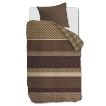 Beddinghouse Dekbedovertrek Bruin 1-persoons 140 x 200/220 cm Beddinghouse Dekbedovertrek Bruin 1-persoons 140 x 200/220 cm