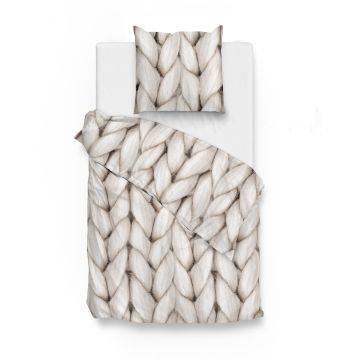 ZoHome Natural Dekbedovertrek Ayah 100% Katoen-Flanel