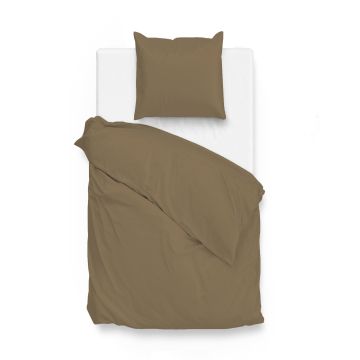 ZoHome Real-Taupe Dekbedovertrek Satinado 100% Katoen-Satijn