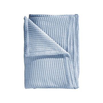 Heckettlane Ice-Blue Wafel-Sprei Gerecycled Katoen