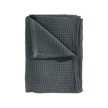 Heckettlane Steel-Grey Wafel-Sprei Gerecycled Katoen