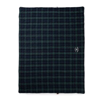 Checked flannel quilted throw - Four Leaves