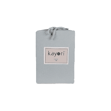 Kayori Kyoto -Topper Hoeslaken  - Premium Jersey - Zilvergrijs