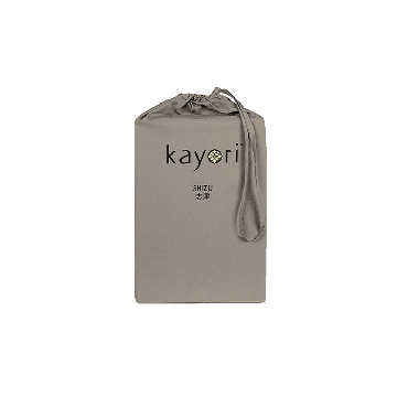 Kayori Shizu Split Topper hoeslaken Perkal - Taupe