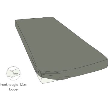 Kayori Shizu - Topper Hoeslaken - Jersey - 140-160/200-220 - Taupe