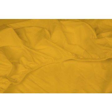 Kayori  Nagano Topper Hoeslaken Flanel - 140/200-210- Okergeel
