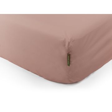 Bundala sateen fitted sheet (pink) - Four Leaves