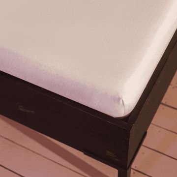 Kayori Shizu perkal splittopper hoeslaken - wit - Katoen-Perkal