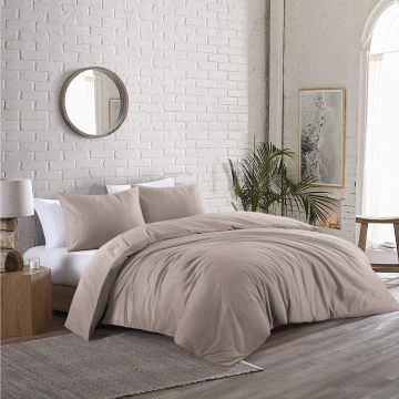 100% katoenen dekbedovertrek - Beige 100% katoenen dekbedovertrek - Beige