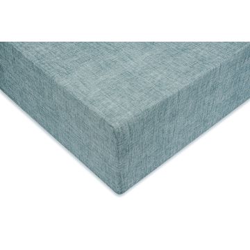 Hoeslaken Lino emerald green - 100% katoen