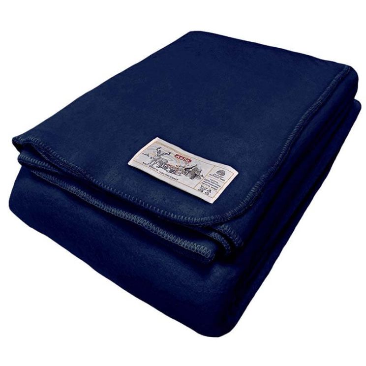 AaBe merino wollen deken blauw |Voordelig kopen