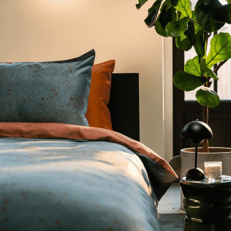 Kayori Morian dekbedovertrek - Blauw - Hennep Kayori Morian dekbedovertrek - Blauw - Hennep