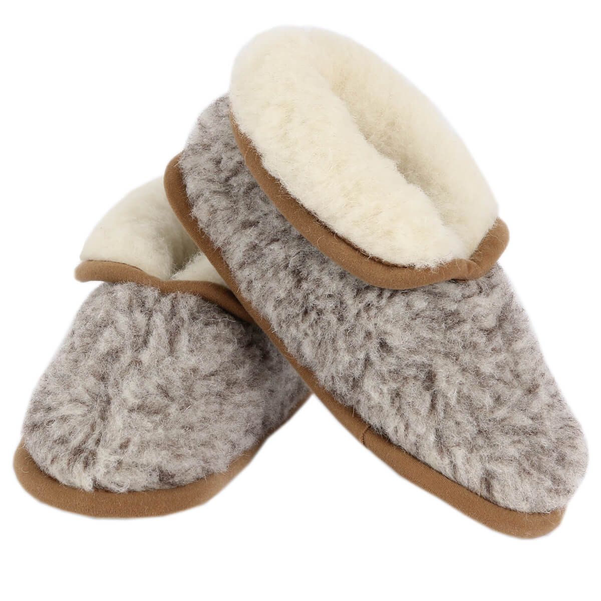 Merino wollen sloffen Hoog Model Gem leerd