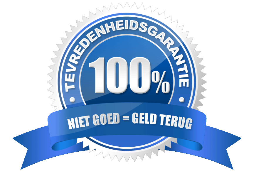 100% tevredenheidsgarantie